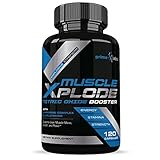 Muscle Xplode Nitric Oxide Booster Formula for Intra and Pre Workout with L Arginine to Enhance Endurance, Strength and Energy, Powerful Muscle Pumps - 120 Capsules