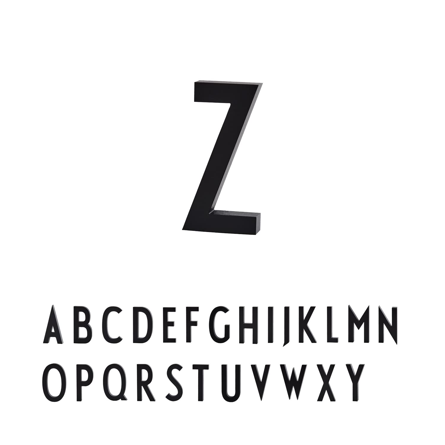 Design Letters Floating House Letters (A-Z) | Aluminium House Numbers | Modern Door Numbers Black | 50mm House Signs Designed in Denmark | Alphabet for Street, Home, Address, Front Door, Apartment