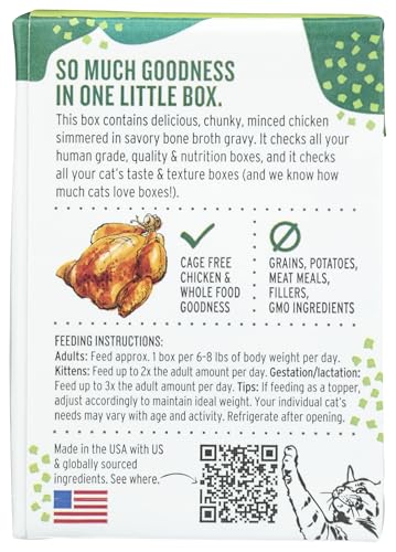 THE HONEST KITCHEN MINCED GRAIN FREE CHICKEN RECIPE IN BONE BROTH GRAVY WET CAT FOOD