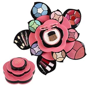 Makeup Kits for Teens - Flower Make Up Pallete Gift Set for Teen Girls and Women - Petals Expand to 3 Tiers -Variety Shade Array - Full Starter Kit for Beginners or Cosplay by Toysical