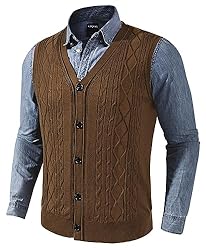 PJ PAUL JONES Men's Ultra Soft Sweater Vest V-Neck