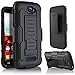 Alcatel One Touch Fierce 2 Case, StarShop IRobot Dual Layer Holster Case with Kickstand and Locking Belt Swivel Clip+Premium Screen Protector Black