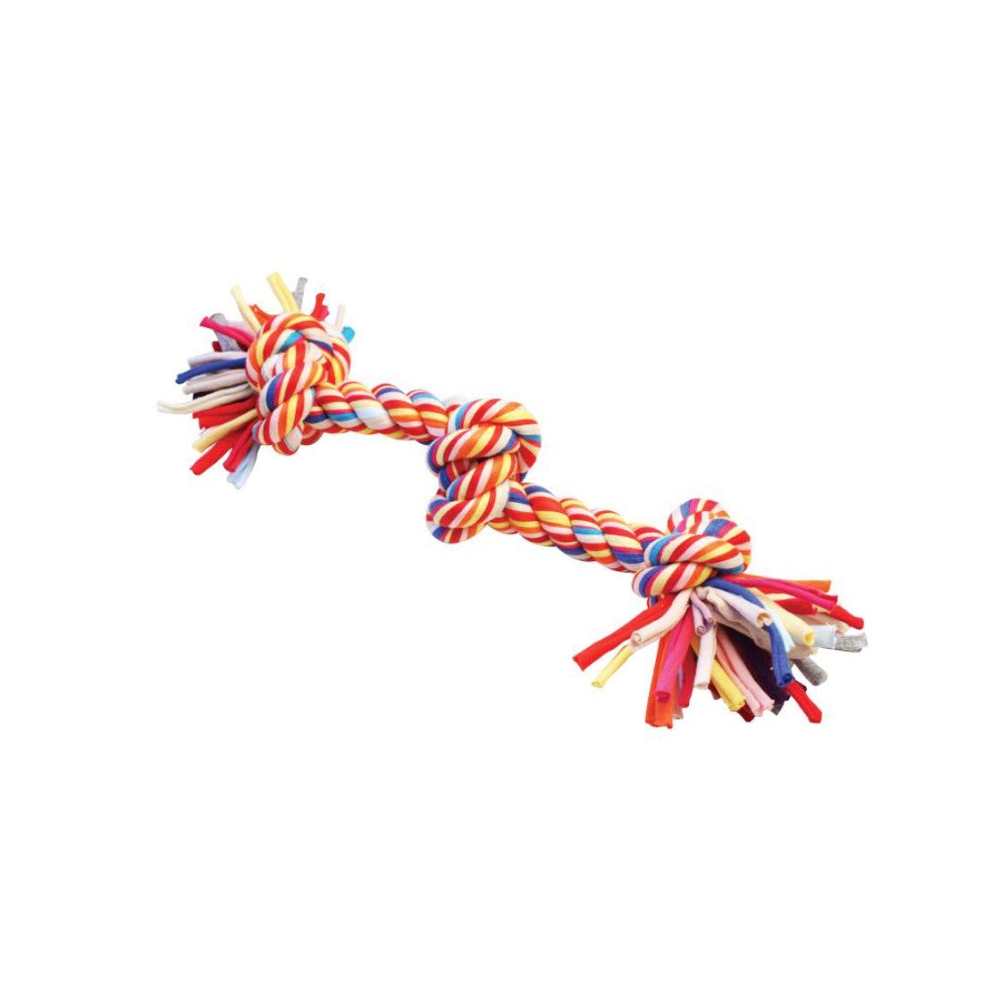 Nuts For Knots Twist-Tee 2 Knot Cotton Dog Tugger Toy,Medium