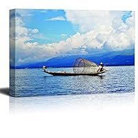 Canvas Wall Art Fisherman Canvas Prints Home Artwork Decoration for Living Room,Bedroom - 12x18 inches