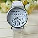 SMTSMT Hot Women Leather Late Anyway Letter Watches_White