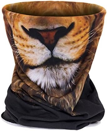 Sawors 12-in-1 Yoga Sports Travel Headwear Headband,Magic Scarf Outdoor Multifunctional Face Mask,Lion Face