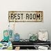 Restroom Embossed Look Rusted Bathroom Metal Sign Vintage Style 18 x 6