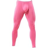 QiaTi Men's Tight Long Underwear Sexy Long Pants Soft Compression Leggings