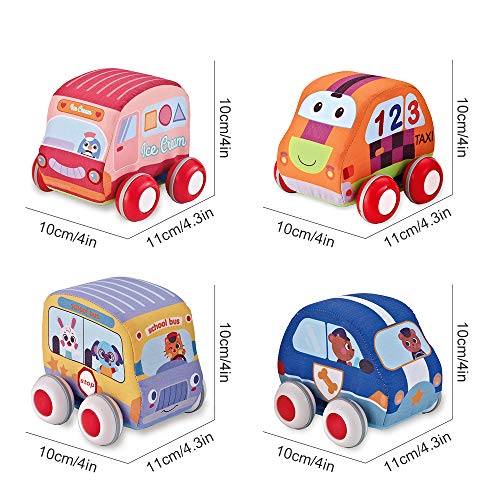 image for Beebeerun Car Toys Gifts for Toddlers, Kids Pull-Back Vehicle Set - So