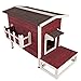Petsfit Large Outdoor Cat House for 3 Adult Cats Waterproof, Outside Feral Cat Shelter with Escape Door & Stair Weatherproof