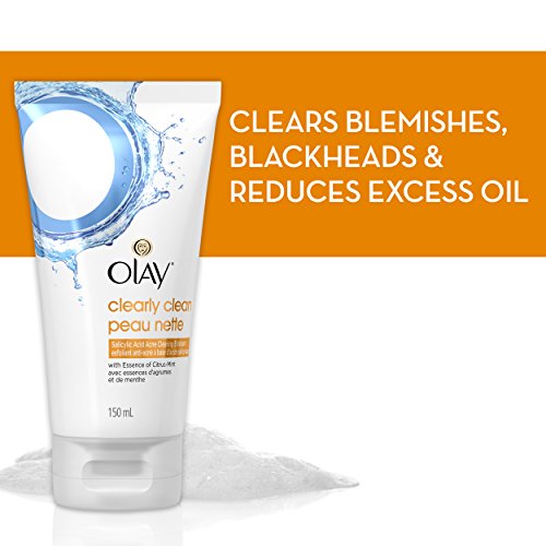 Olay Clearly Clean Salicylic Acid Acne Treatment Scrub, 5.0 Fl Oz (Pack