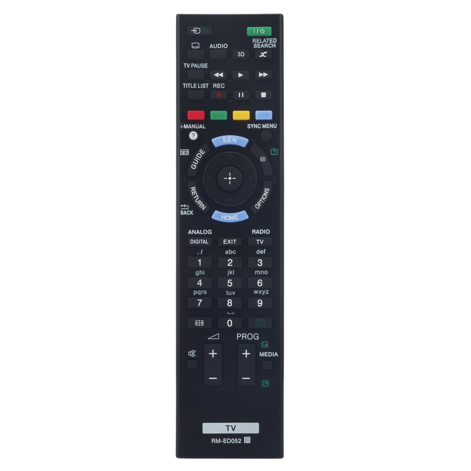 ALLIMITY RM-ED052 Remote Control Replace for Sony LED LCD TV KDL-55W905A KDL-46W905A KDL-40W905A KDL-47W805A KDL-47W807A KDL-42W805A KDL-42W807A KLD-42W655A