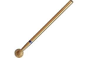 HYTOOS 5mm Ball Cuticle Clean Nail Drill Bit, Titanium Series Russian Diamond Nail Bits Professional Safety Under Nail Cleaner for Cuticle Dead Skin, Electric Nails Accessories, Medium