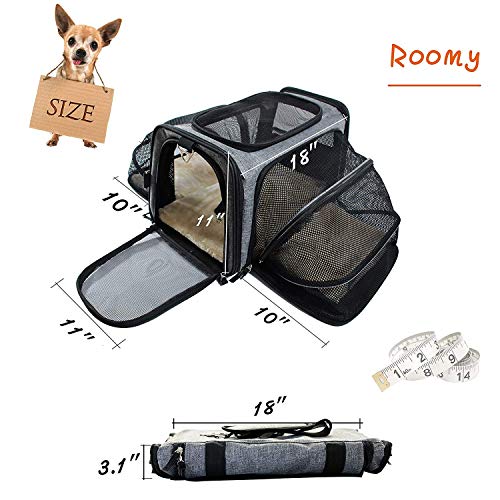 Odie Tom Pet Carrier for Dogs & Cats Airline Approved Expandable