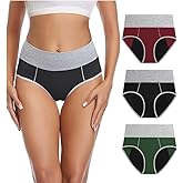 Leakproof Incontinence Underwear for Women, Washable Reusable Cotton Briefs with Heavy Absorbency 50–200ml, Bladder Control Panties for Postpartum, Menopause, Daily and Overnight Use (Large)