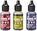 Ranger Tim Holtz Alcohol Ink .5oz 3/Pkg, Farmers Market-Cranberry/Lettuce/Eggplnt, 5.75 x 3.88 x 1