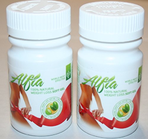 Alfia 100% Natural Weight Loss Soft Gel 30gels (2 Bottles)