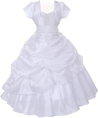 little girl white pageant dresses