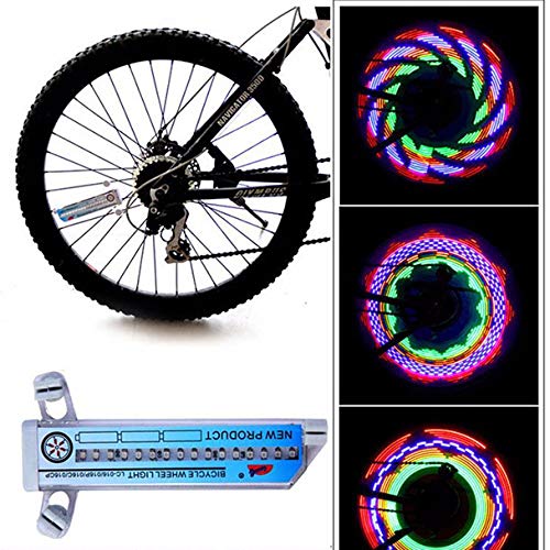 image for Glumes Bike Wheel Lights, LED Waterproof Bicycle Spoke Light 16-LED 30