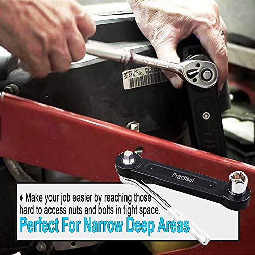 Practisol Universal Extension Wrench, Pro 3/8'' Wrench Extender Adaptor