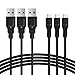 iXCC [3 Packs] 10 Feet Long Micro USB to USB 2.0 Cable, Super Durable A Male to Micro B Charge and Sync Cord for Android/Windows/MP3/Camera and Other Device