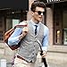 Zicac Men's Unique Advanced Custom Vest Skinny Wedding Dress Waistcoat (S,Light Gray)