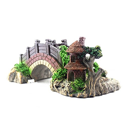 Solvang DIY Fairy Garden Home Lawn Ornament Arched Bridge Landscape Fish Tank Ornament Small