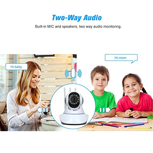 OWSOO HD 720P 1.0 Megapixels IP Cloud Camera 11pcs IR Lamps CCTV Surveillance Security Network PTZ Camera Support Cloud Storage for Android/iOS APP IR-CUT Filter Infrared Night View Motion Detection.