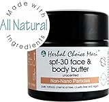 Herbal Choice Mari SPF-30 Face & Body Butter Unscented 100ml/ 3.38oz JAR (Organic)