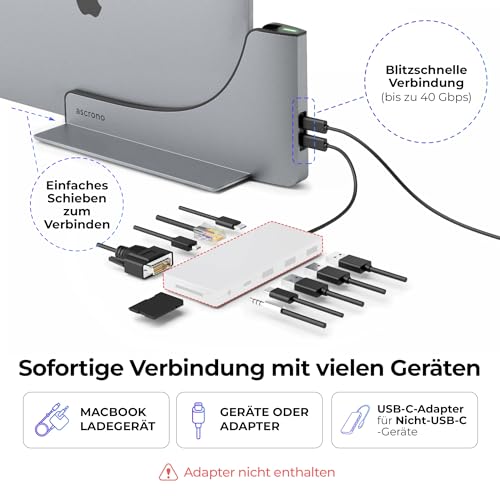 Ascrono Vertikaler Dockingstation-Hub | Kompatibel mit... en promo sur Amazon