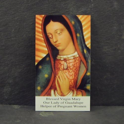 Our Lady of Guadalupe prayer card - Helper of pregnant women