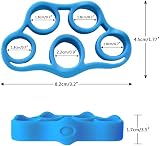 CORTNEY Hand Grip Strengthener 3 Pack Forearm Exerciser Finger Bands 3 Levels view 5