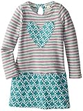 Hatley Little Girls' Color Block Dress Hearts