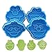 Anyana 4pcs set Sesame Street Oscar Ernie Elmo Monster fondant plunger Cookie Cutter biscuit decorating stamp stamper impression Sugarcraft Cake Decoration pastry pie crust mold
