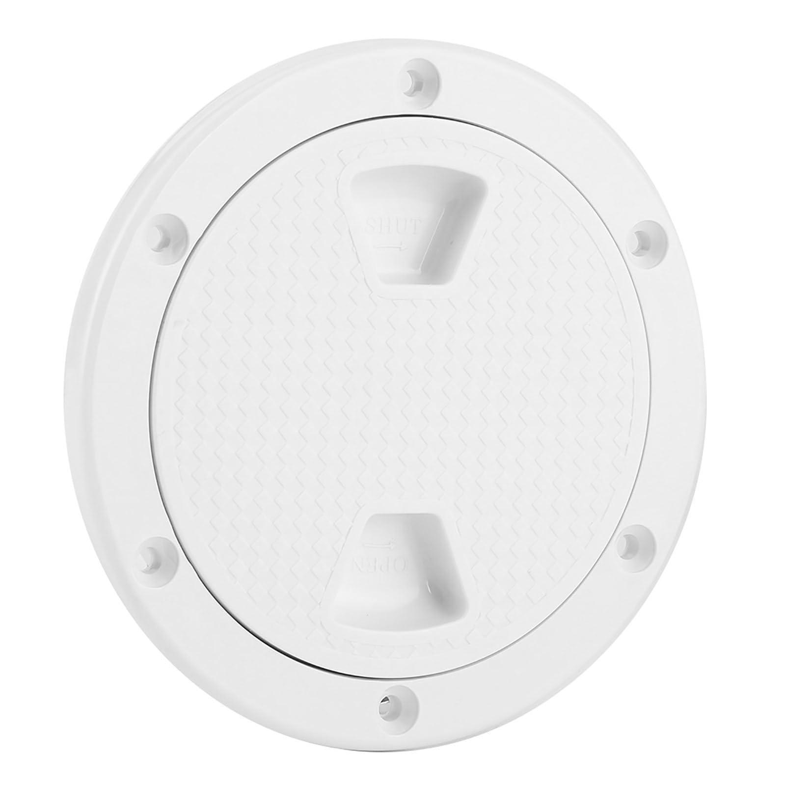 4in Circular Inspection Hatch Marine Access Port Cover, Double Waterproof Boat ABS Round Non Slip Deck Plate With Screws With Bottom Seal Rubber O Rings And Sponge