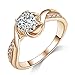 ACEFEEL JEWELRY Acefeel Cheap Cubic Zirconia Promise Ring For Her Wedding Engagement Ring For Women Rose Gold Plated