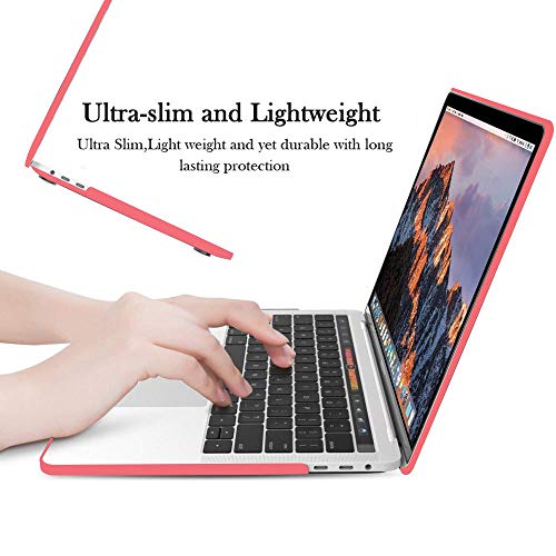 MacBook Air 13 Inch Case,Anrain AIR 13-inch Rubberized See Through Hard Shell Snap On Case Cover with Keyboard Cover For Apple MacBook Air 13.3" (Models: A1466 A1369),Red - Thumbnail 3