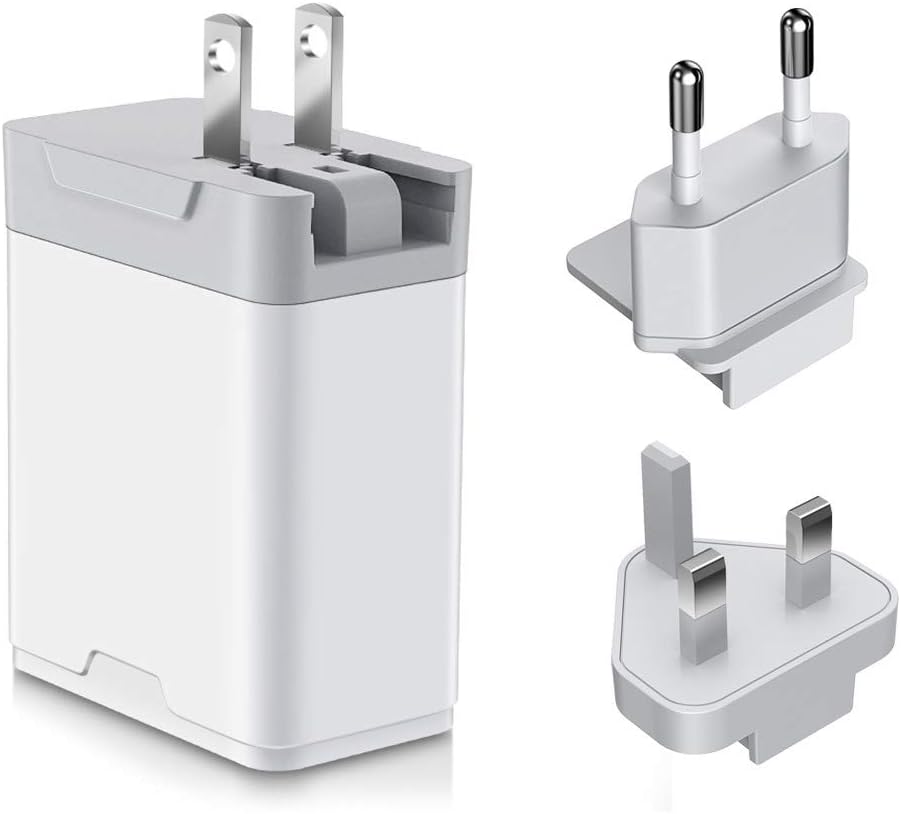 charger PD18W/30W Typec USB dual port quick, US, Europe and UK three interchangeable plug wall