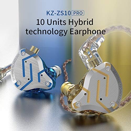 Yinyoo KZ ZS10 Pro IEM Hifi Earphones Wired 4BA+1DD In Ear Headphones Gaming Earbuds Wired Aluminum Alloy Faceplates In Ear Monitors Jack 3.5mm Cable with 4 works Eartips - Image 3