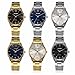 Mens Quartz Watches COOKI Fashion Casual Elegant Mens Quartz Analog Business Leisure Wristwatch Round Dial Stainless Steel Band X13