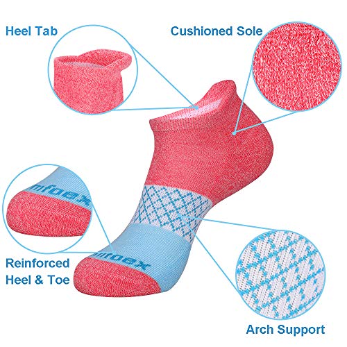 Womens Ankle Socks 7Pack Cushioned Athletic Running Socks with Tab Pricepulse