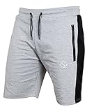 Men's Shorts, Active Slim French Terry Fitted Workout Gym Shorts for Men with Zipper Pockets