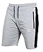 Saahus Men's Shorts, Active Slim French Terry Fitted Workout Gym Shorts For Men With Zipper Pockets