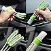 JANYUN Natural Boar Hair Detail Brush (Set of 6), Auto Detailing Brush Set Cleaning Weels, Interior, Exterior, Leather 2 pcs Automotive Air Conditioner Cleaner Brush