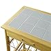 Organize It All Mobile Kitchen Utility Cart with Wire Drawers (Natural Pinewood), Tan, Silver, White, Model:34123W-1