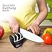 Quick Cocinero Knife Sharpener, 3 Stage Professional Kitchen Knife Sharpening System with Tungsten Diamond Sharpener, Designed for Straight Edge Kitchen Ceramic, Steel Blades, Black - Knife Sharpeners