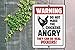 Honey Dew Gifts, Chicken Decor, Warning Do Not Make the Chickens Angry, 9 inch by 12 inch Novelty Tin Sign Decor, Chicken Coop Sign, Farm Sign, HDG-1103