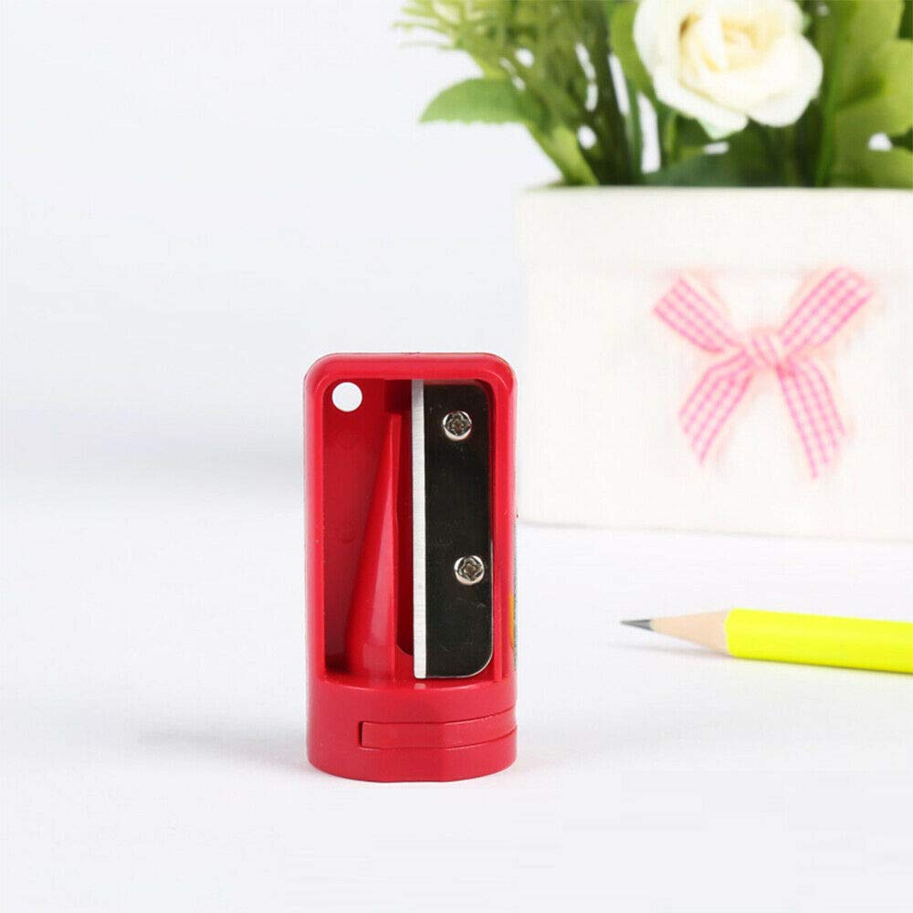 Pencil Sharpener Carpenters Pencil Sharpener, Woodwork Pencil Cutter Shaver Narrow Sharpening Tool Woodworking Hand Tools (4 PCS, Red)