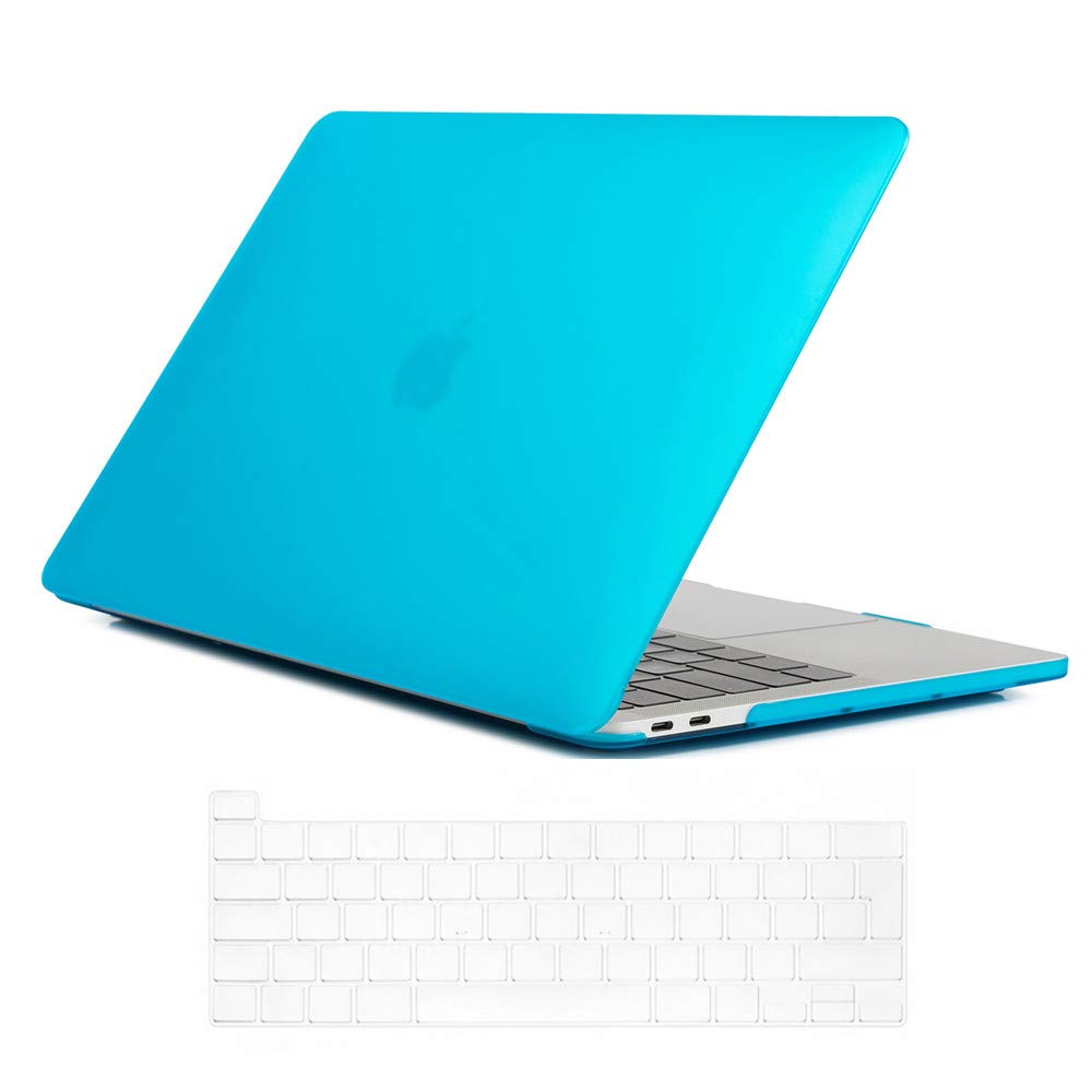 Se7enline compatible with MacBook Pro 2023 2022 2021 2020 Case 13 inch Hard Shell Cover for MacBook Pro 13-inch M1/M2 A2338/A2251/A2289 with Touch Bar Touch ID with Keyboard Skin, Aqua Blue โ image 1