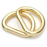 CRAFTMEMORE 6pcs D-Ring Findings Purse Belt Strap Loop Quality Finish Purse Making D Rings SCD1